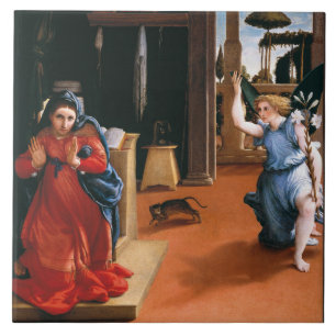 REKANATI ANUNCIP AV LORENZO LOTTO Ceramic Til Kakelplatta