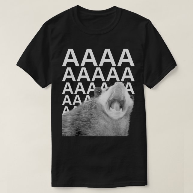 Rekar Possum Aaaa Cute Funny Opossum Dank Memone T Shirt (Design framsida)