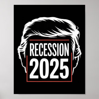 Rekession 2025 Tack Trump Ironisk Politisk Rolig Poster