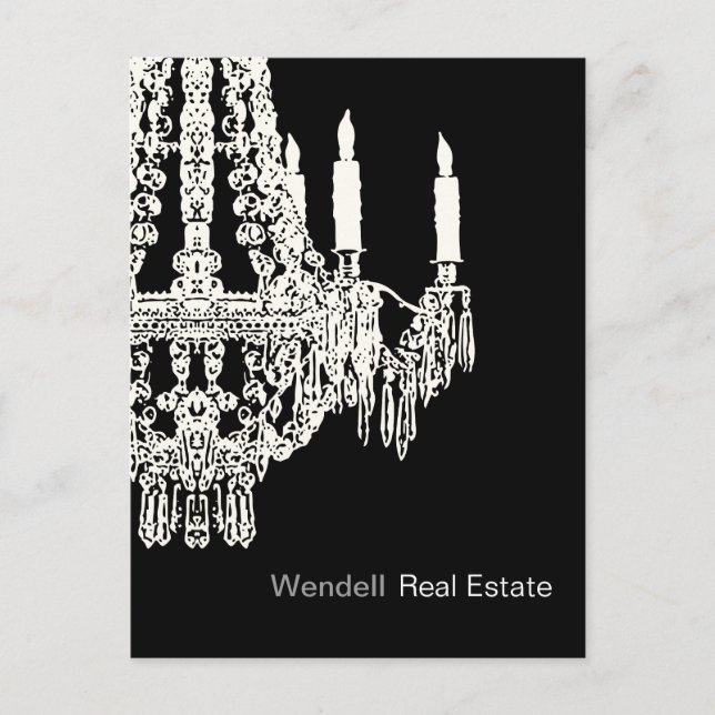 Reklam brevkort för fastighetsmäklare meddelande vykort (Framsida)