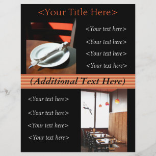 Reklam för anpassningsbar Restaurant/Menu Flyer