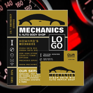 Reklam för bilars Logotyp, automatisk mekanik och Reklamblad