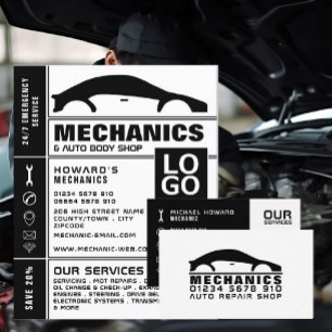Reklam för bilars Logotyp, automatisk mekanik och Reklamblad