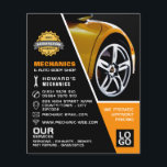 Reklam för bilhjul, automatisk mekanik och reparat flygblad<br><div class="desc">Bilhjul,  automatisk mekanik och reparerar reklamfällor i Affärskortet Store.</div>
