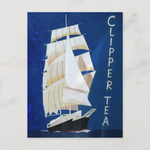 Reklam för Clipper Tea vintage poster Vykort