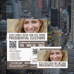 Reklam för den politiska kampanjen Photo Banner Flygblad<br><div class="desc">Affärskortet Store publicerar reklamen för Photo Banner Policy Campaigner Flyer.</div>