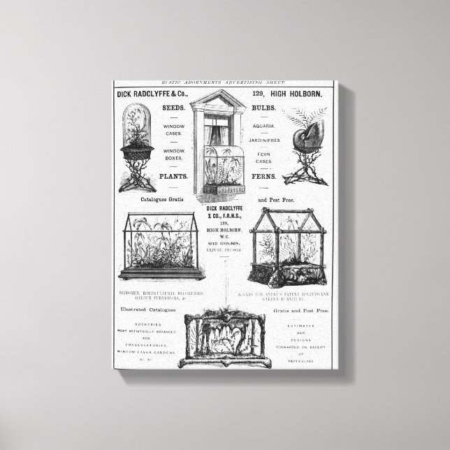 Reklam för Dick Radclyffe & Co. Rustic Ad Canvastryck (Framsida)