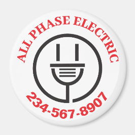 Reklam för eltjänster på professionell magnet