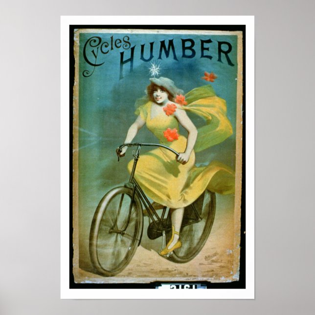 Reklam för Humbercykler (färg litho) Poster (Framsidan)