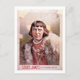 Reklam för Louis James as Richard III (co) Vykort