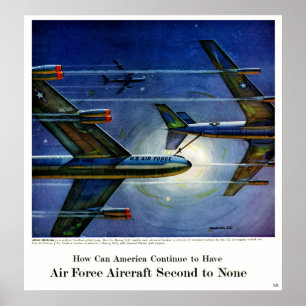Reklam för motorerna i vintage Luft Force Flygplan Poster