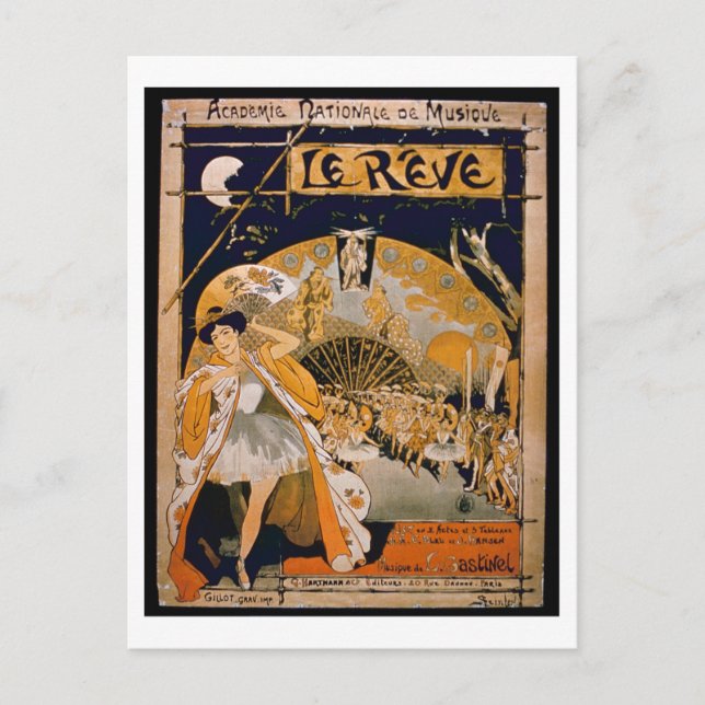 Reklam för musiken "Drömmen" på Vykort (Framsida)