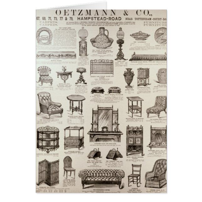 Reklam för Oetzmann & Co. Hälsningskort (Framsidan)