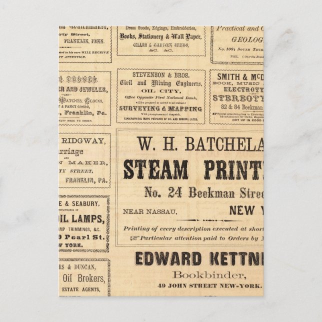 Reklam för olja vykort (Framsida)