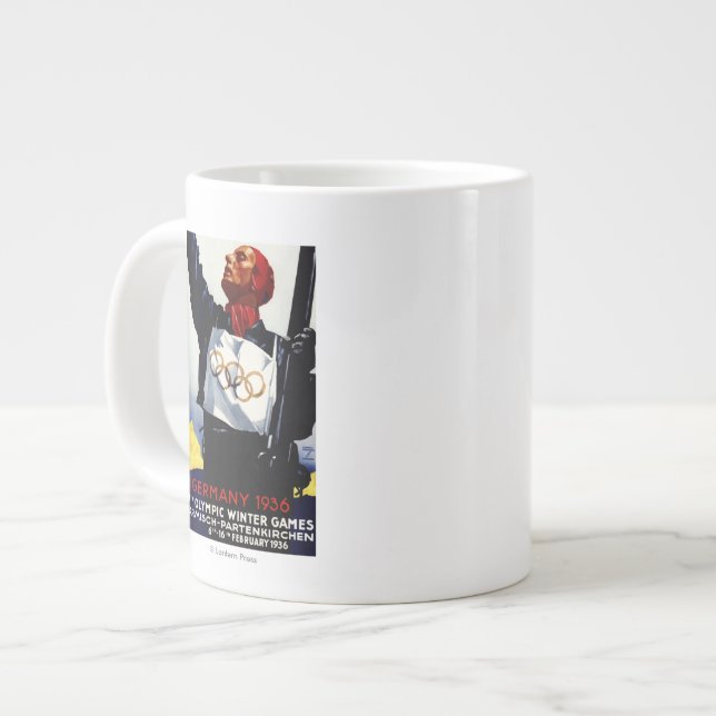 Reklam för Olympiska vinterspelen 1936 Poster Jumbo Mugg (Framsida vänster)