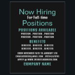 Reklam för rekrytering av lediga snyggtar reklamblad<br><div class="desc">Reklamflygare för lediga platser i snyggten av Affärskortet Store.</div>