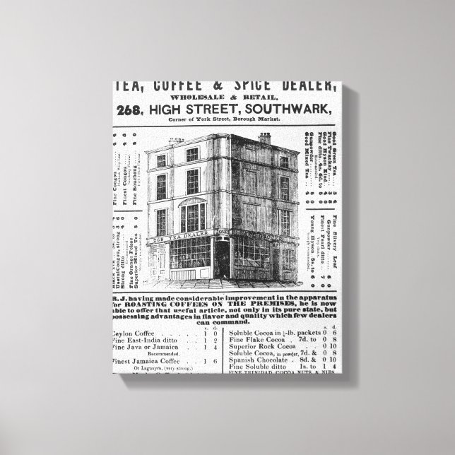 Reklam för Robert Jones, Tea Canvastryck (Framsida)