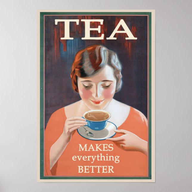 Reklam för tea Vintage Poster (Framsidan)
