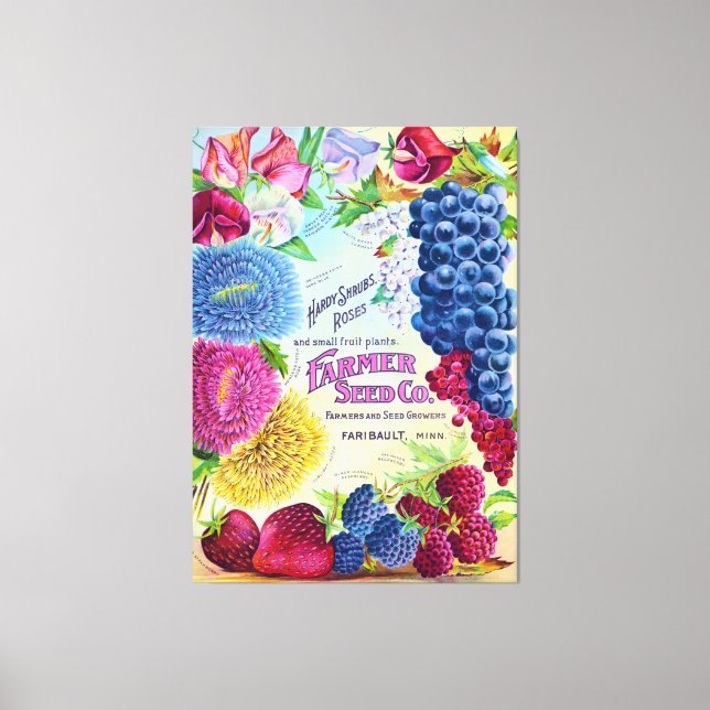 Reklam för Vintage av lantbrukare Canvastryck (Framsida)