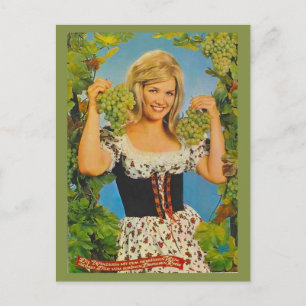 Reklam för Vintage av replik, bayerska flicka, dru Vykort