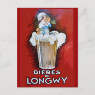 Reklam för Vintage av repliker, Bieres de Longwy Vykort
