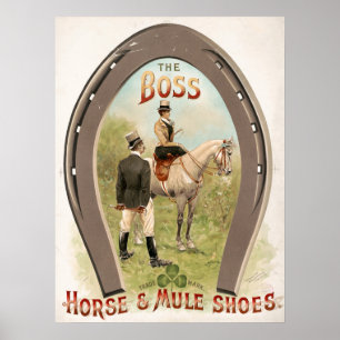 Reklam för Vintagen Chef, Horse & Mule Shoes Poster