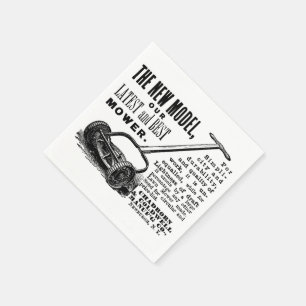 Reklam för vintagens gräsmatta pappersservett