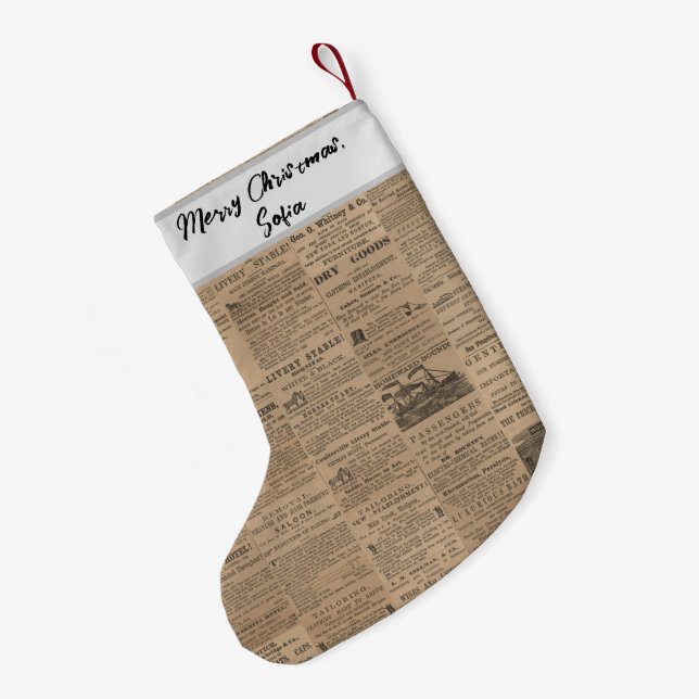 Reklam från förr, NY 1856 Liten Julstrumpa (Baksidan (Hängande))