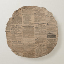 Reklam från förr, NY 1856 Rund kudde