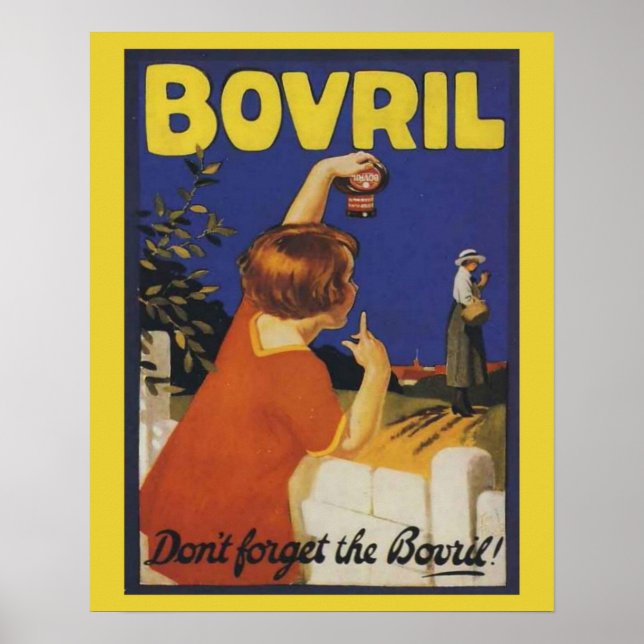 Reklam från Retro vintage, Bovril Poster (Framsidan)