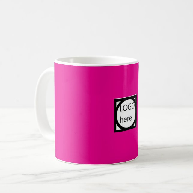 Reklam Kaffe Mugg med Din LOGO! Lila (Framsida vänster)