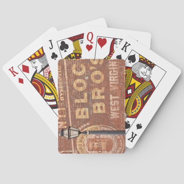Reklam på sidan av byggnaden casinokort (Baksidan)