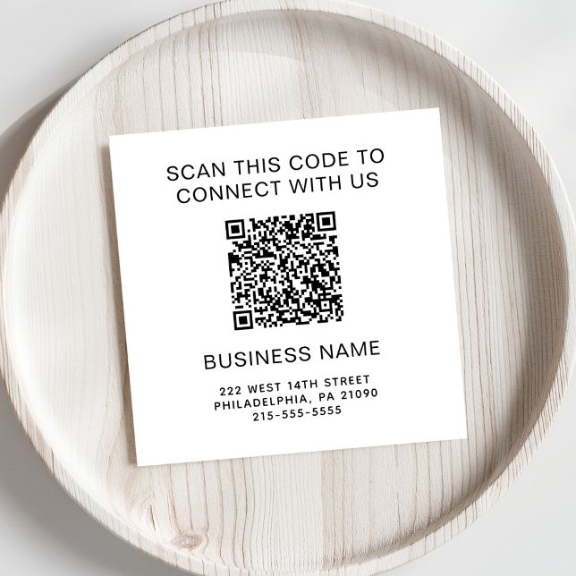 Reklam QR-kod Pappersservett (Modern QR Code Company Promotional Napkins)