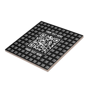 Reklam QR-kod (redigerbar) med logotypmönster Kakelplatta