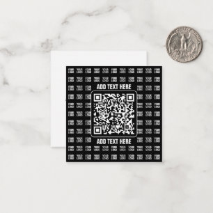 Reklam QR-kod (redigerbar) plus logotypmönster Anteckningskort