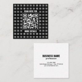 Reklam QR-kod (redigerbar) plus logotypmönster Fyrkantigt Visitkort