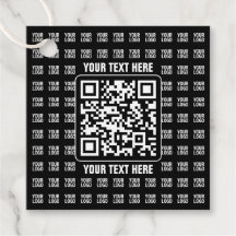Reklam QR-kod (redigerbar) plus logotypmönster