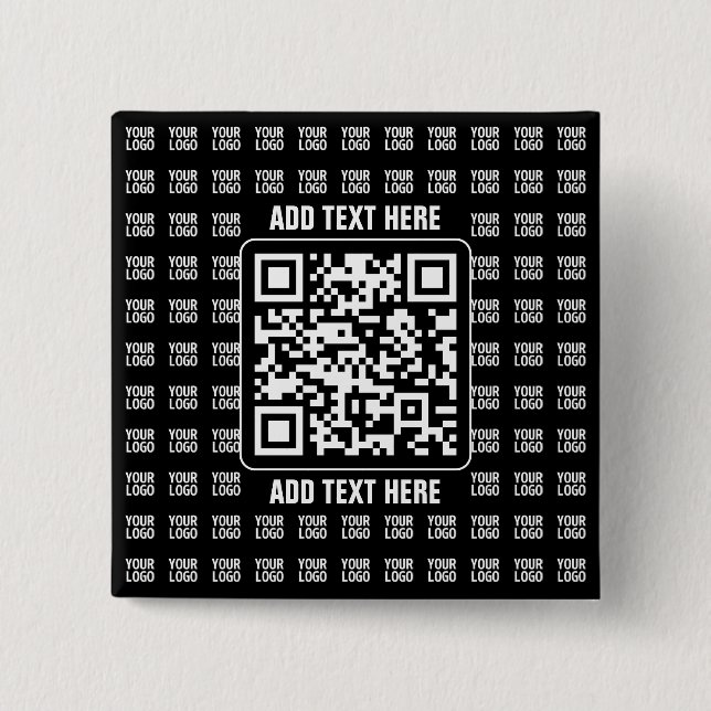 Reklam QR-kod (redigerbar) plus logotypmönster Knapp (Framsida)