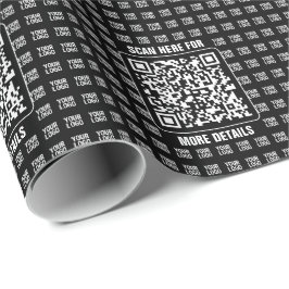 Reklam QR-kod (redigerbar) plus logotypmönster Presentpapper