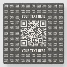 Reklam QR-kod (redigerbar) plus logotypmönster