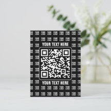 Reklam QR-kod (redigerbar) plus logotypmönster