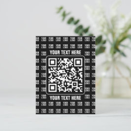 Reklam QR-kod (redigerbar) plus logotypmönster Vykort