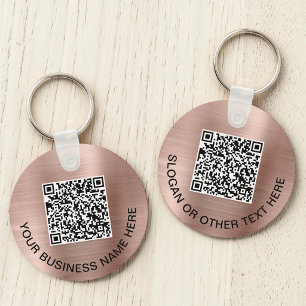 Reklam QR-kod Rose Gold Nyckelring
