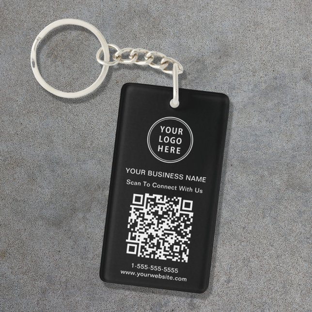 Reklam QR-kod Svart Nyckelring (Skapare uppladdad)