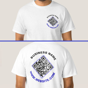 Reklam Skanna Mig. Manlig Anpassad QR-kod för Före T Shirt