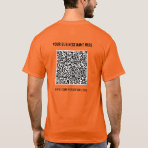 Reklam T-Shirt Din QR-kod och Anpassad Text
