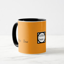 Reklam två färger kaffe, brun mugg