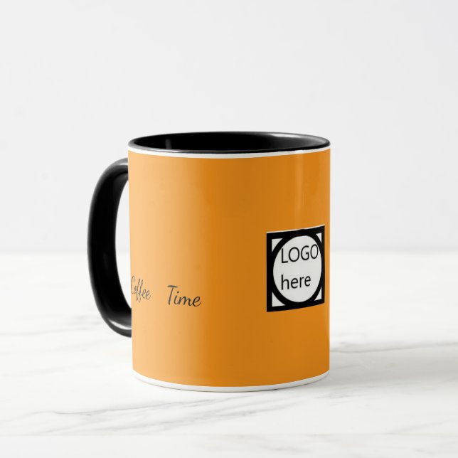 Reklam två färger kaffe, brun mugg (Framsida vänster)