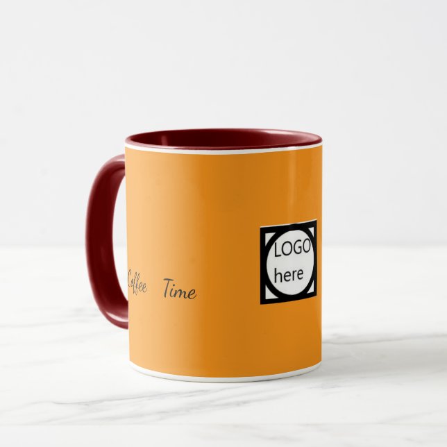 Reklam två färger kaffe, brun mugg (Framsida vänster)