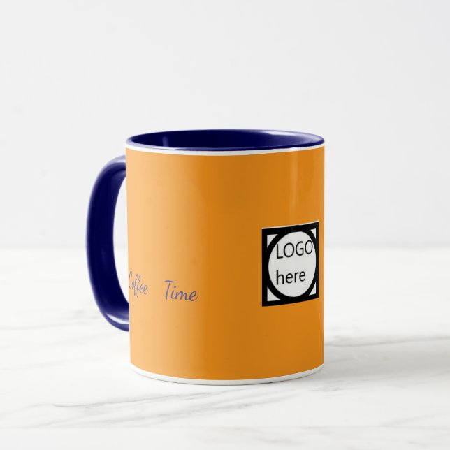 Reklam två färger kaffe, brun mugg (Framsida vänster)